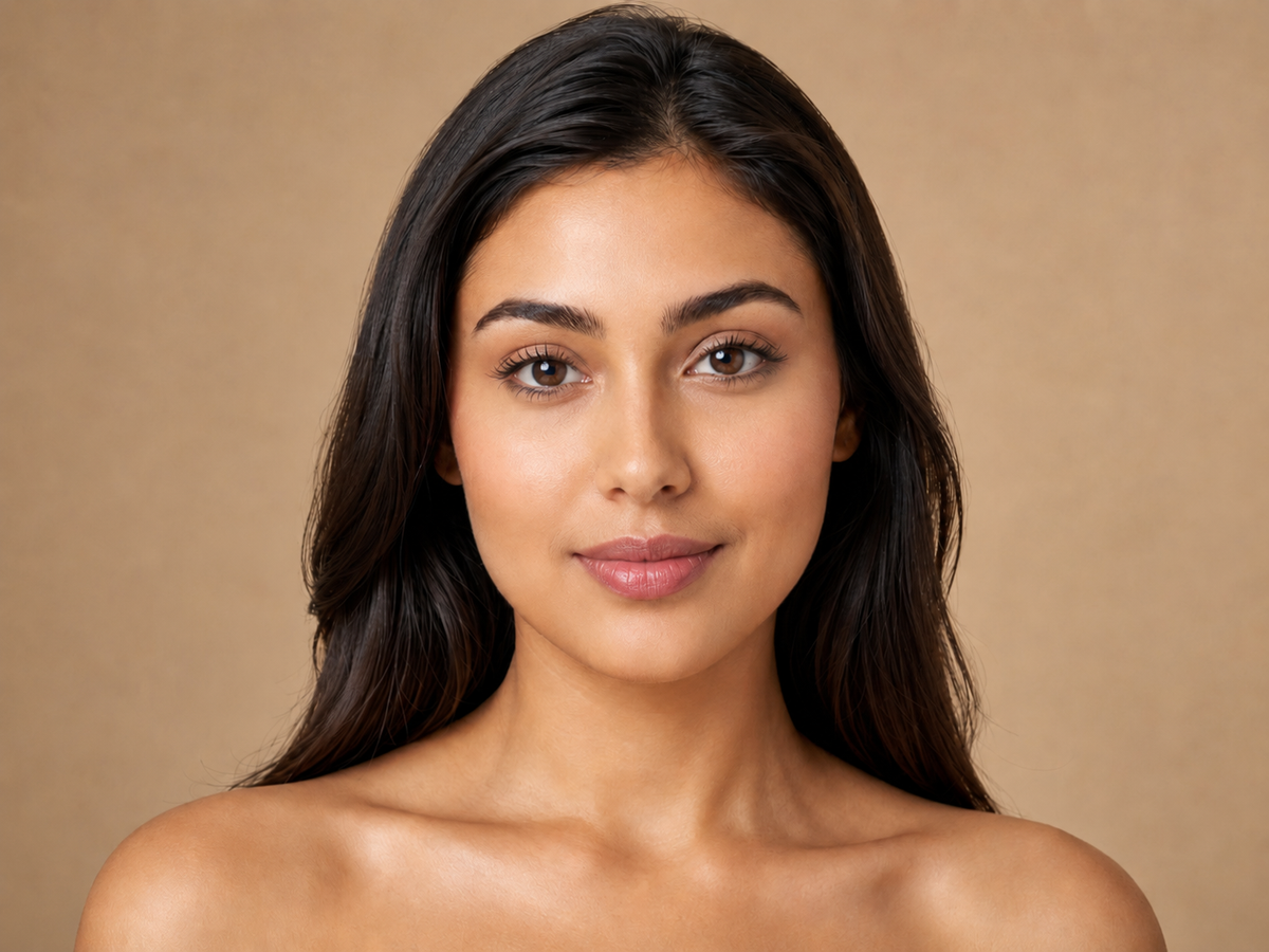 Augenbrauen nach der Anwendung des Deutsche Beauty Augenbrauen-Sets