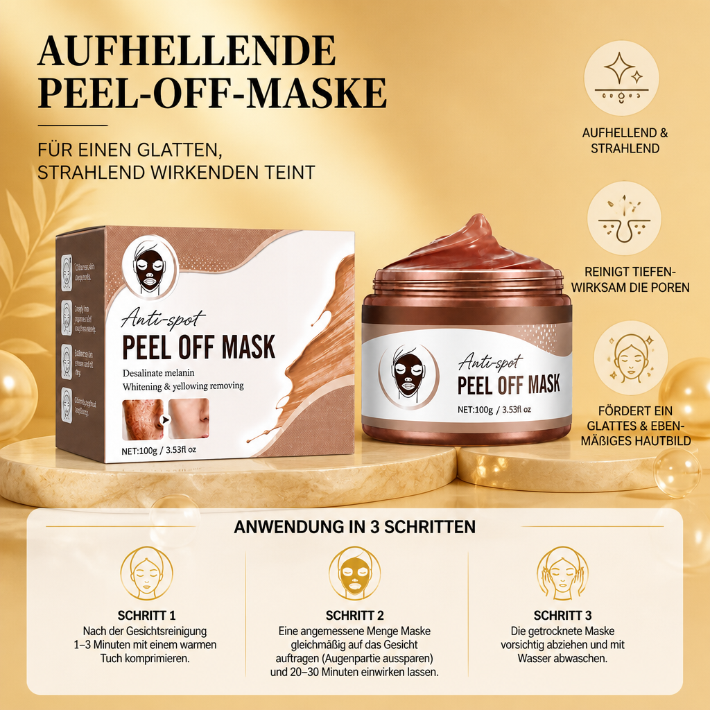Aufhellende Peel-Off-Maske – Für einen Glatten, Strahlend Wirkenden Teint