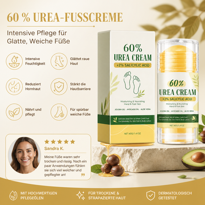 60 % Urea-Fußcreme – Intensive Pflege für Glatte, Weiche Füße