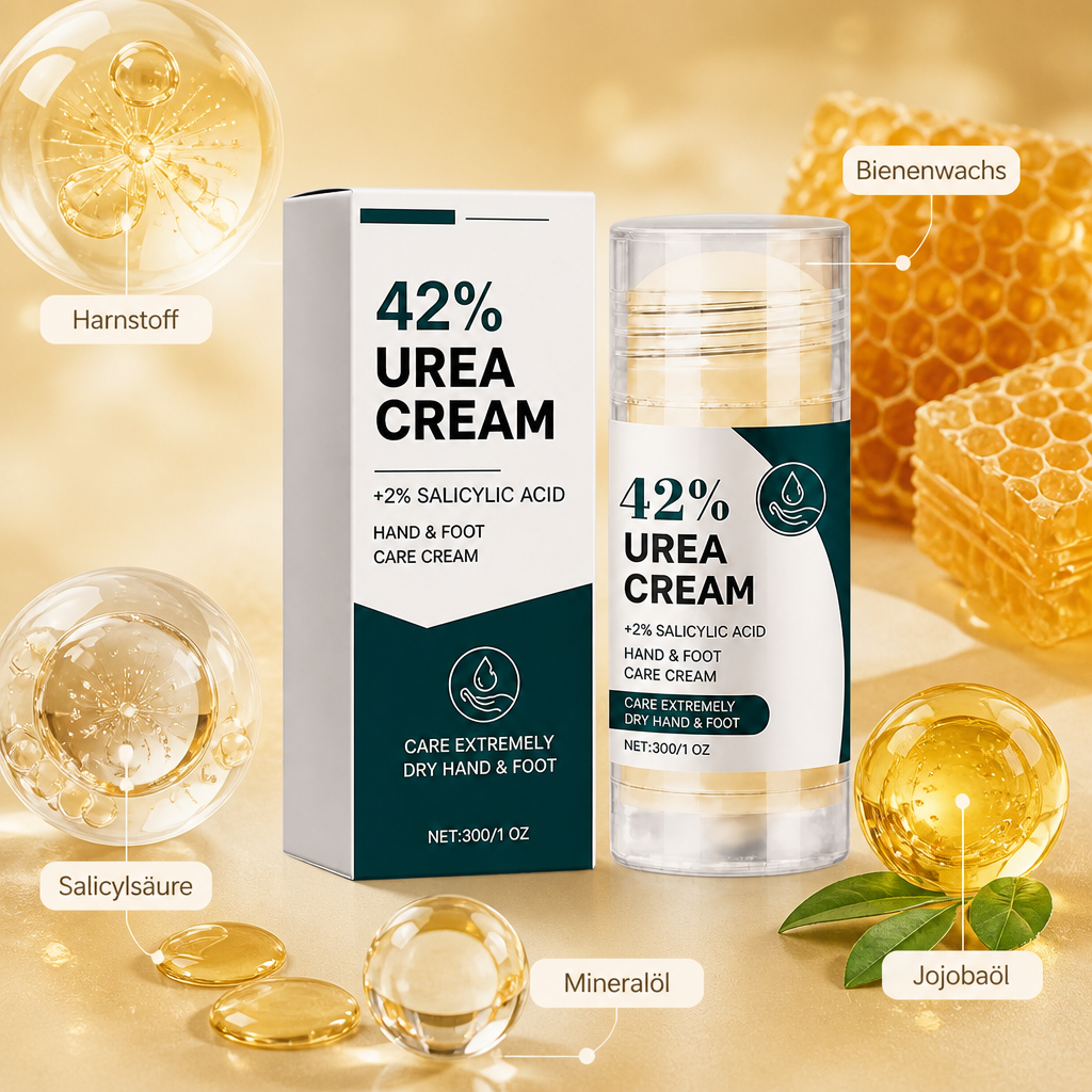 42 % Urea-Hand- & Fußcreme – Intensive Feuchtigkeitspflege für Weiche, Glatte Haut