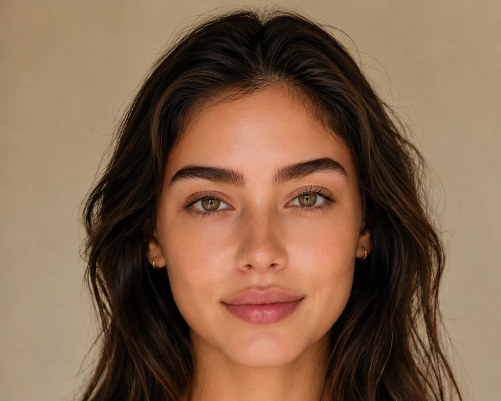 Augenbrauen nach der Anwendung des Deutsche Beauty Augenbrauen-Sets
