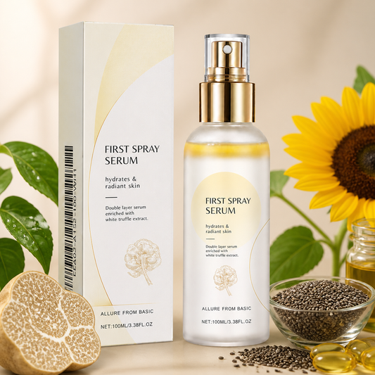 Feuchtigkeitsspendendes Zwei-Phasen-Spray-Serum für strahlende, glatt wirkende Haut