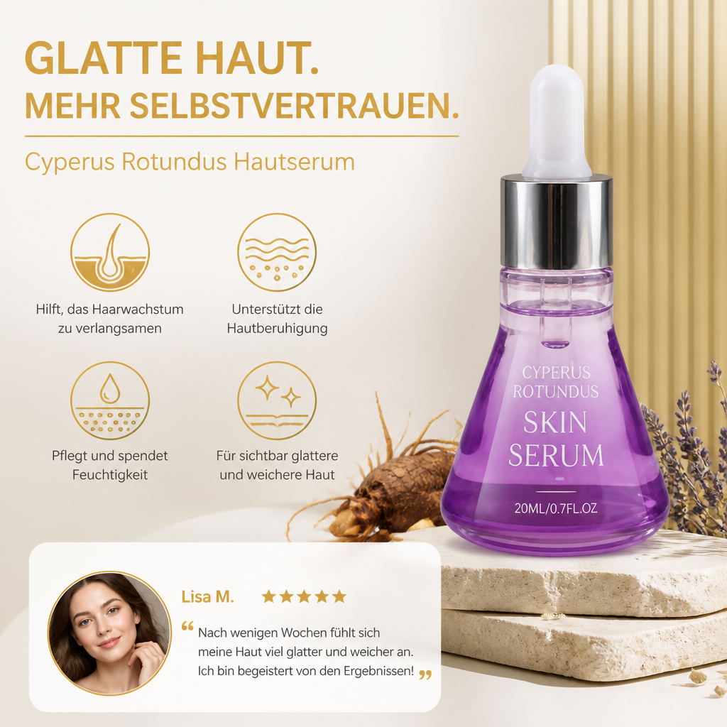 Cyperus-Rotundus-Hautserum für eine glatter wirkende Hautpflege