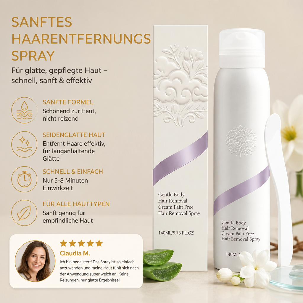 Sanftes Haarentfernungsspray mit Calciumthioglycolat für glatte Haut