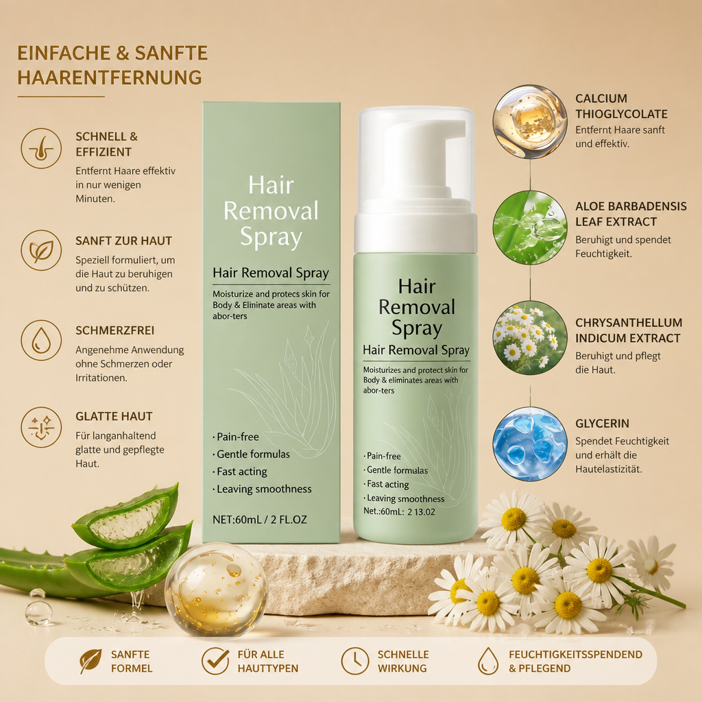 Calciumthioglycolat-Haarentfernungsspray für eine glatte Hautpflege