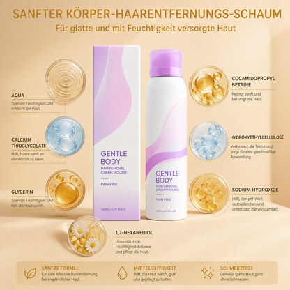 Sanfter Körper-Haarentfernungs-Schaum für glatte und mit Feuchtigkeit versorgte Haut