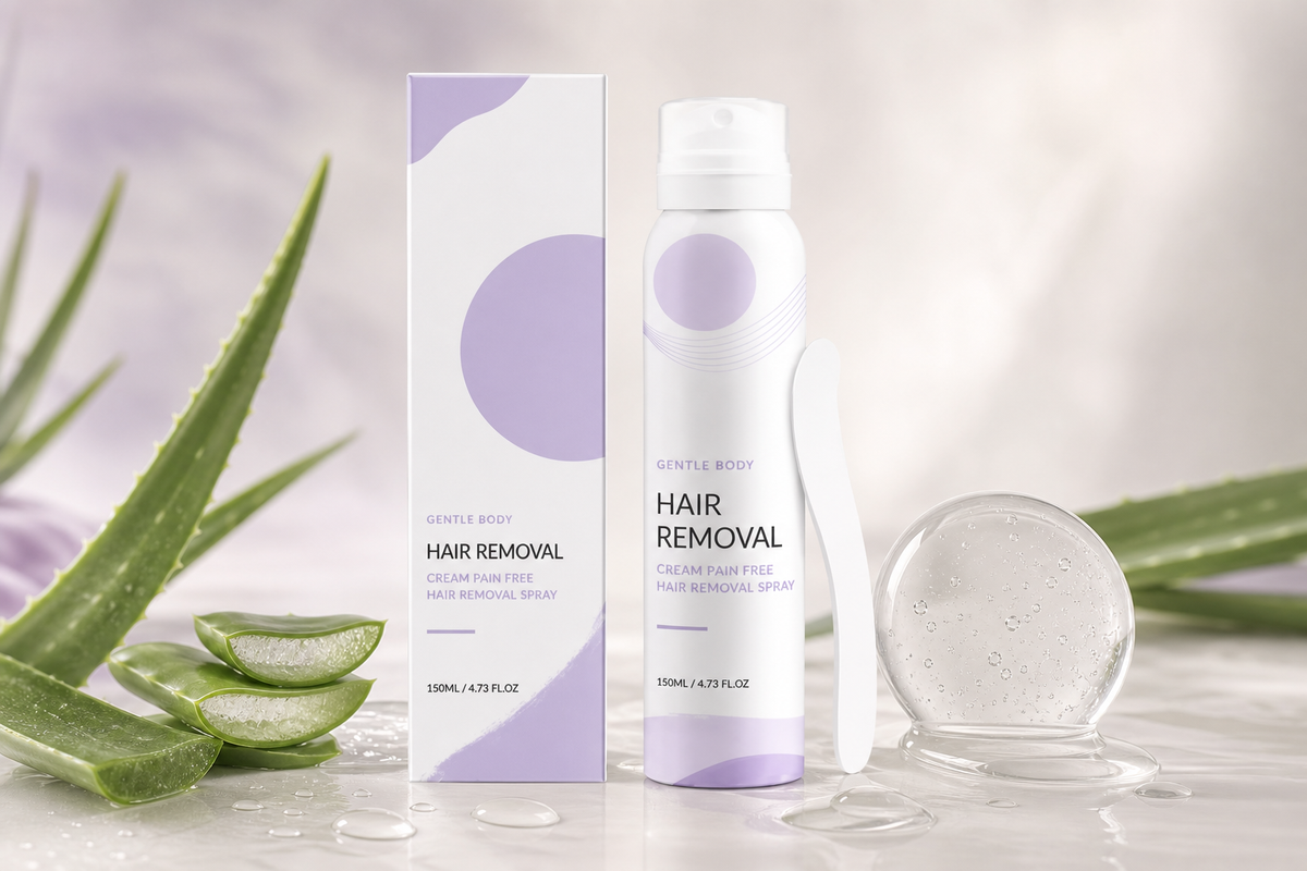 Deutsche Beauty Haarentfernungscreme Produkt und Verpackung