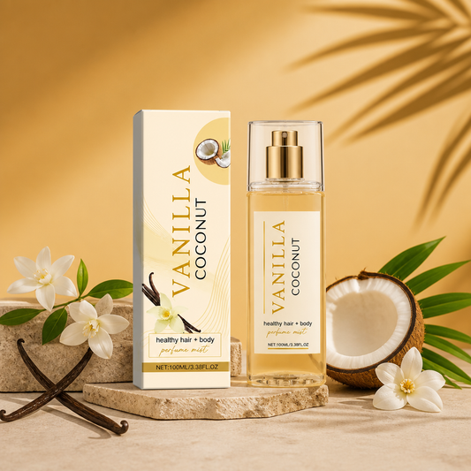 Vanille-Kokos-Haar- & Körperparfum-Spray – Sanfter Duft für Tägliche Eleganz