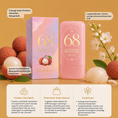 Litschi-Festparfum-Balsam – Frischer Fruchtiger Duft für Auffrischungen Unterwegs