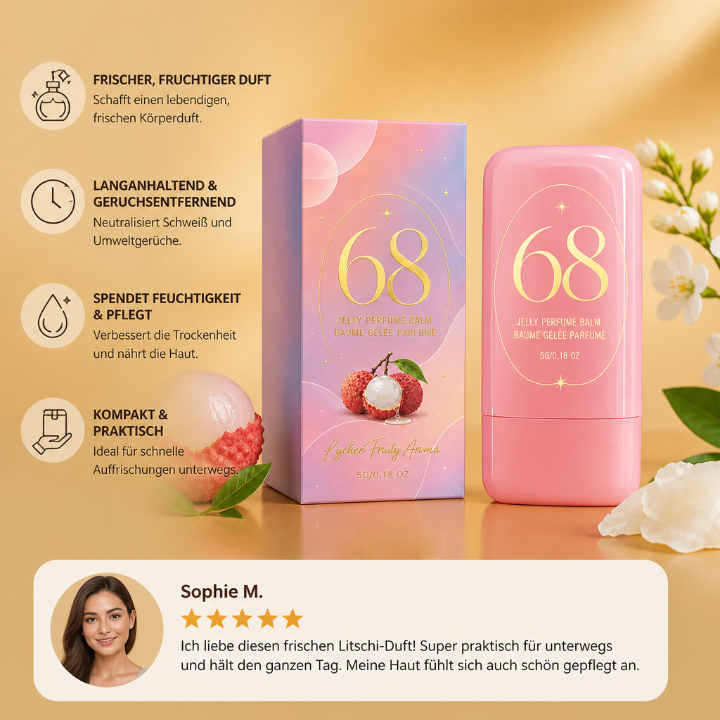 Litschi-Festparfum-Balsam – Frischer Fruchtiger Duft für Auffrischungen Unterwegs