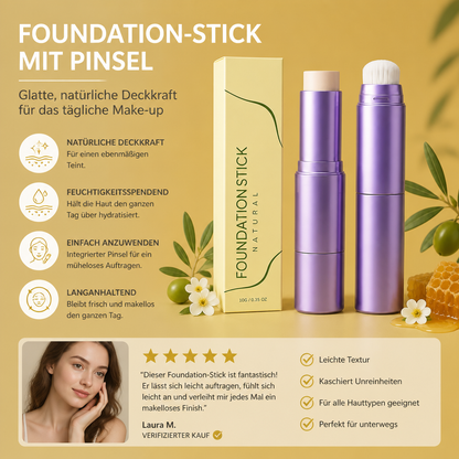 Foundation-Stick mit Pinsel – Glatte, natürliche Deckkraft für das tägliche Make-up