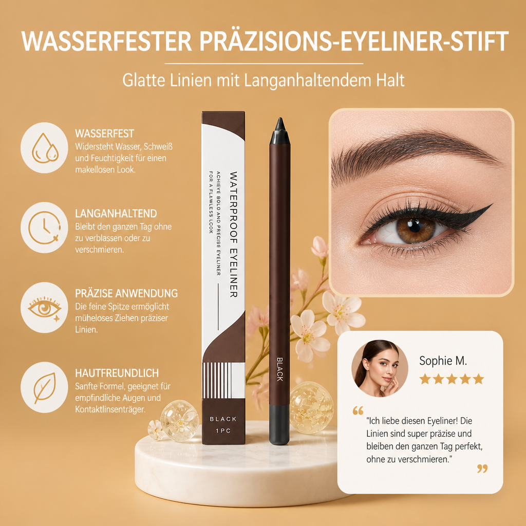 Wasserfester Präzisions-Eyeliner-Stift – Glatte Linien mit Langanhaltendem Halt