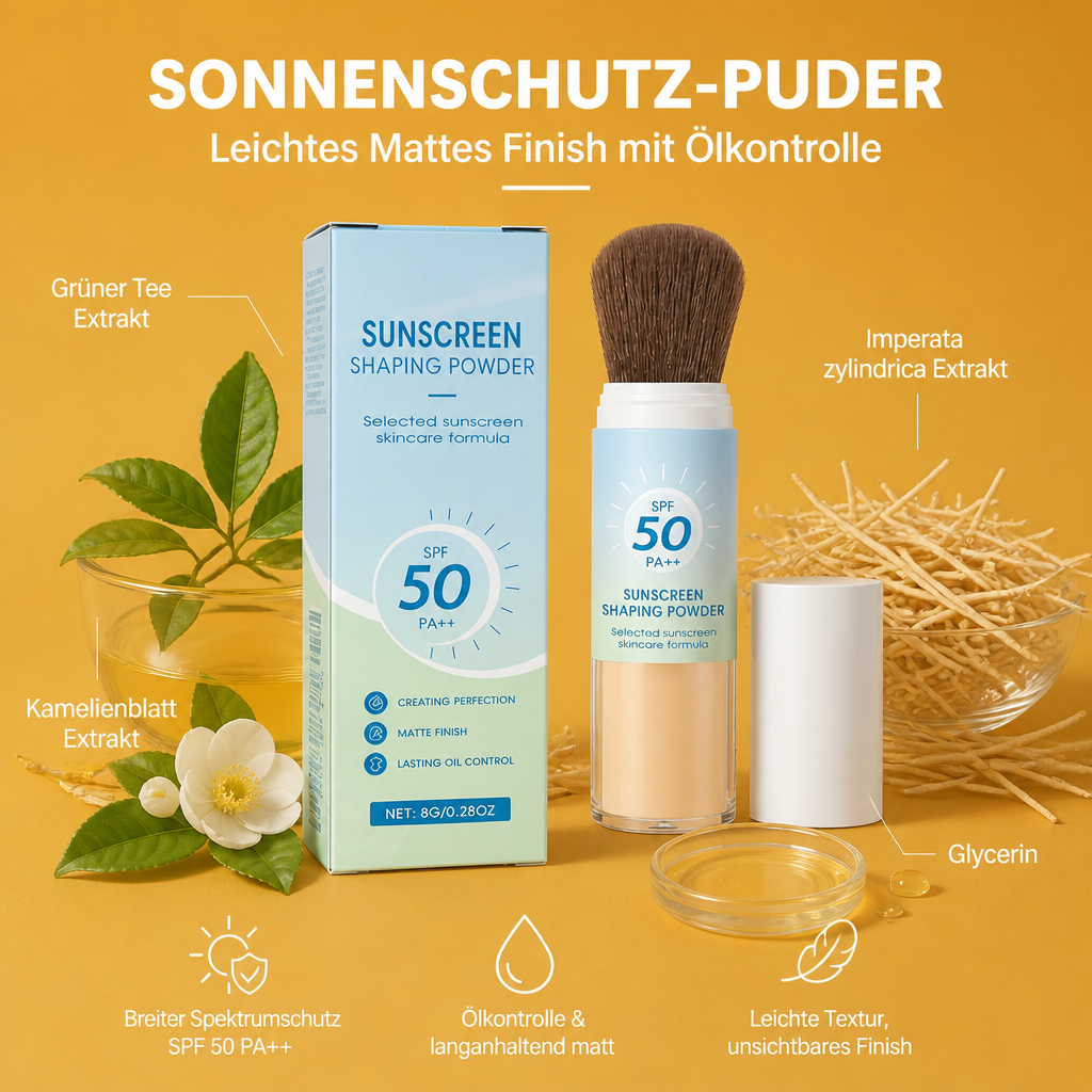 Sonnenschutz-Puder – Leichtes Mattes Finish mit Ölkontrolle