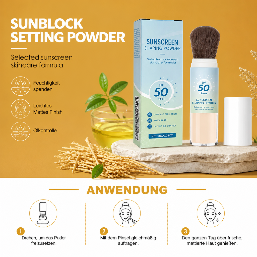 Sonnenschutz-Puder – Leichtes Mattes Finish mit Ölkontrolle