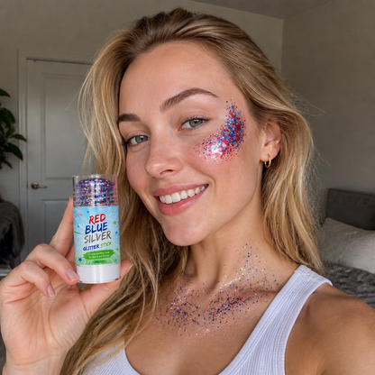 Mehrfarbiger Glitzer-Schimmer-Stick – Funkelndes Make-up für Gesicht, Haare & Körper
