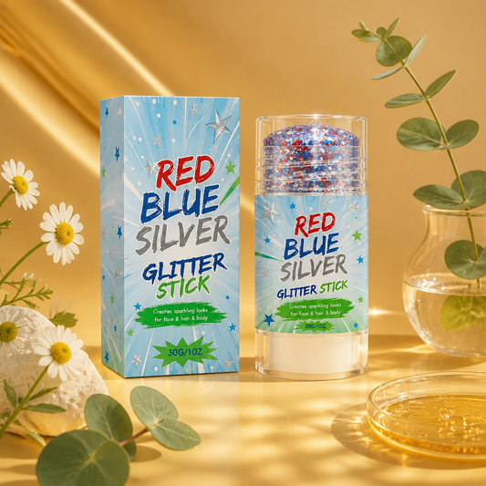 Mehrfarbiger Glitzer-Schimmer-Stick – Funkelndes Make-up für Gesicht, Haare & Körper