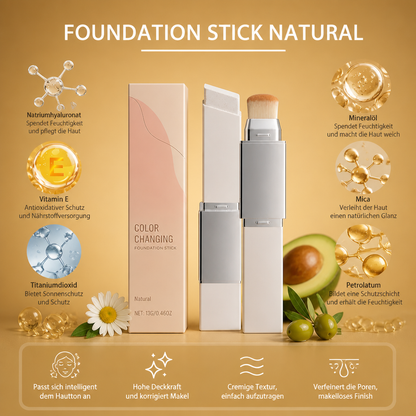 Farblich Anpassender Foundation-Stick – Glatte Make-up-Basis mit Natürlichem Finish