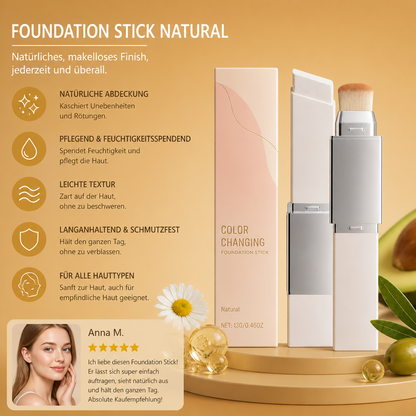 Farblich Anpassender Foundation-Stick – Glatte Make-up-Basis mit Natürlichem Finish