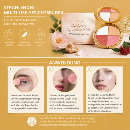 Strahlendes Multi-Use-Gesichtspuder für Augen, Wangen & Highlighter-Glow
