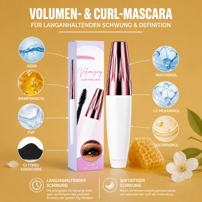 Volumen- & Curl-Mascara für Langanhaltenden Schwung & Definition