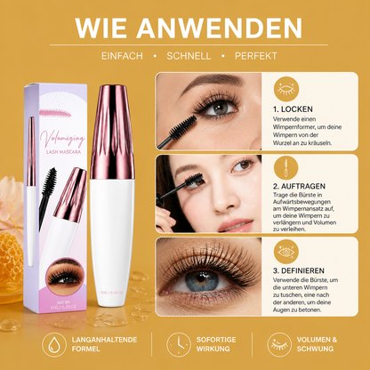 Volumen- & Curl-Mascara für Langanhaltenden Schwung & Definition