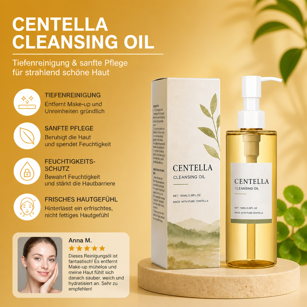 Centella-Reinigungsöl – Sanfte Make-up-Entfernung für Glatte Haut