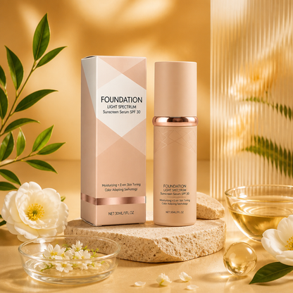 Foundation Light Spectrum Sonnenschutz-Serum – Feuchtigkeitsspendende Deckkraft mit SPF-Pflege