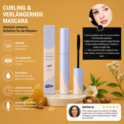 Curling & Verlängernde Mascara – Intensive Schwarze Definition Für Die Wimpern