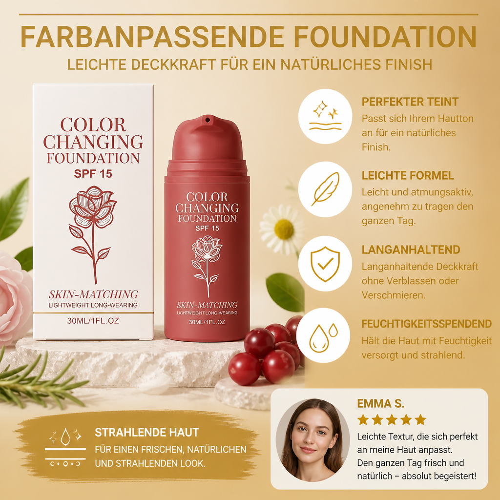 Farbanpassende Foundation – Leichte Deckkraft Für Ein Natürliches Finish