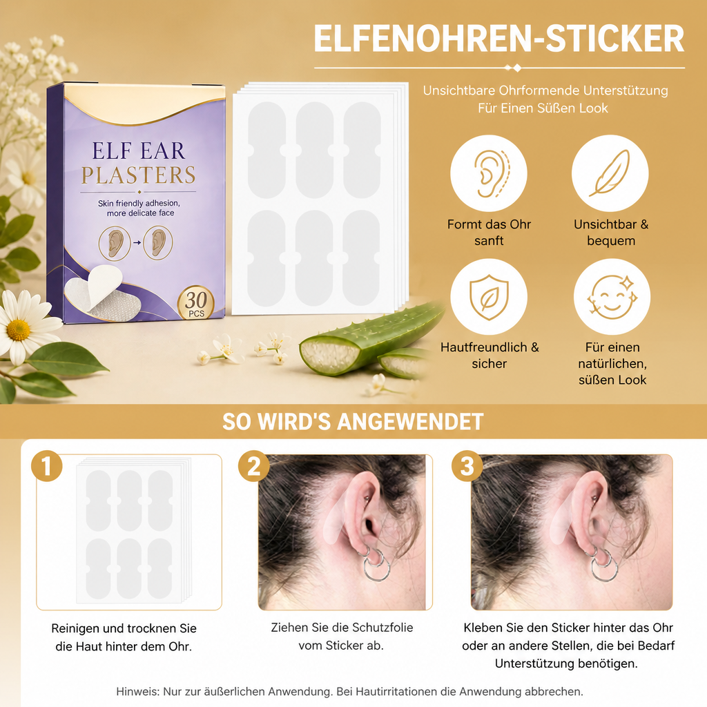 Elfenohren-Sticker – Unsichtbare Ohrformende Unterstützung Für Einen Süßen Look