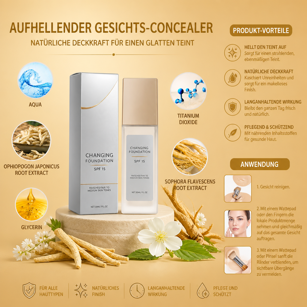 Aufhellender Gesichts-Concealer – Natürliche Deckkraft Für Einen Glatten Teint