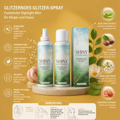 Glitzerndes Glitzer-Spray – Funkelnder Highlight-Mist Für Körper Und Haare