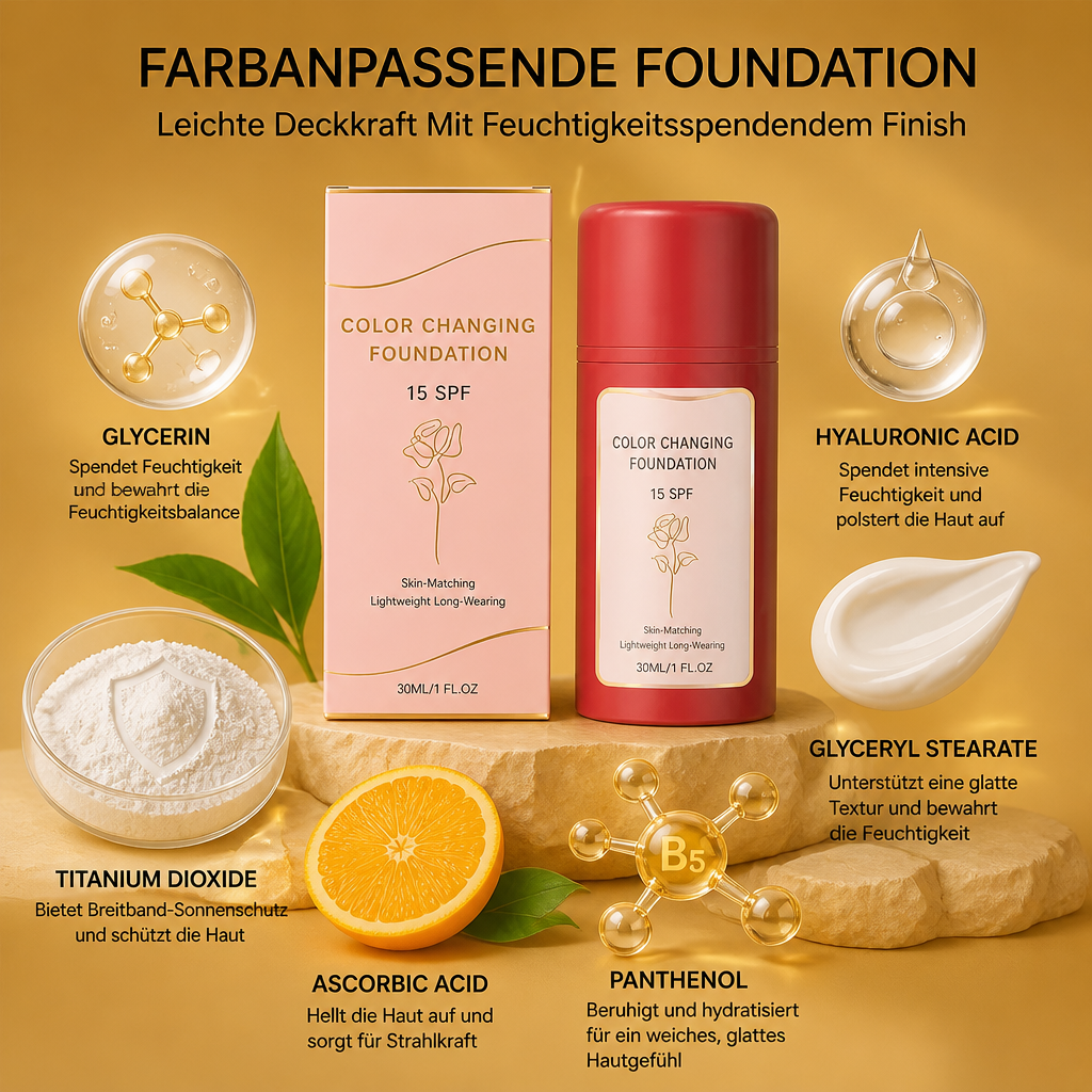 Farbanpassende Foundation – Leichte Deckkraft Mit Feuchtigkeitsspendendem Finish
