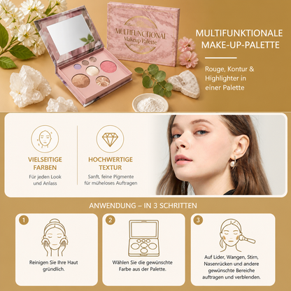 Multifunktionale Make-up-Palette – Rouge, Kontur & Highlighter In Einer Palette