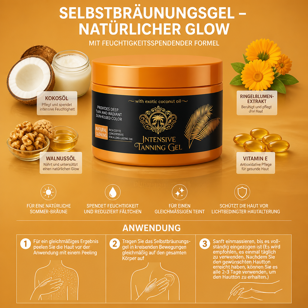 Selbstbräunendes Gel – Natürlich Wirkender Glow Mit Feuchtigkeitsspendender Formel