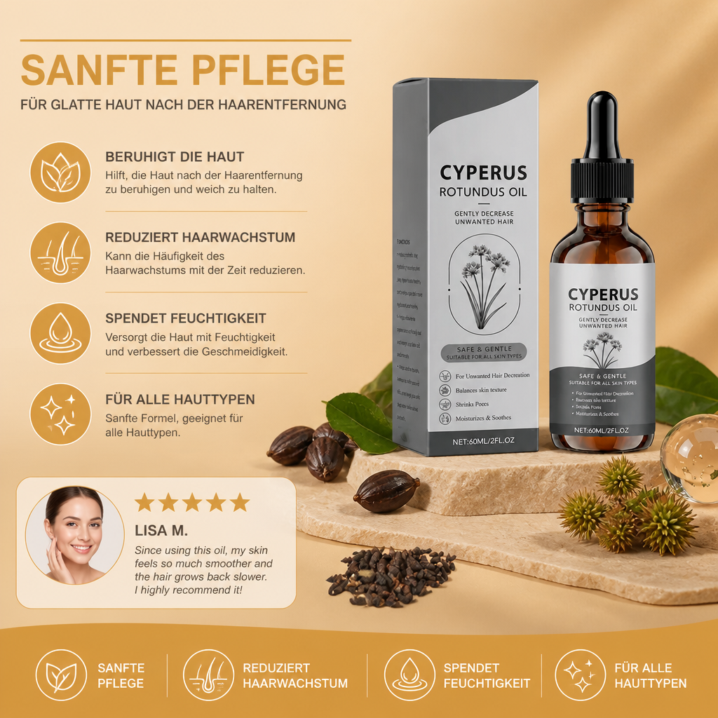 Cyperus-Rotundus-Öl Für Glatte Haut Nach Der Haarentfernung