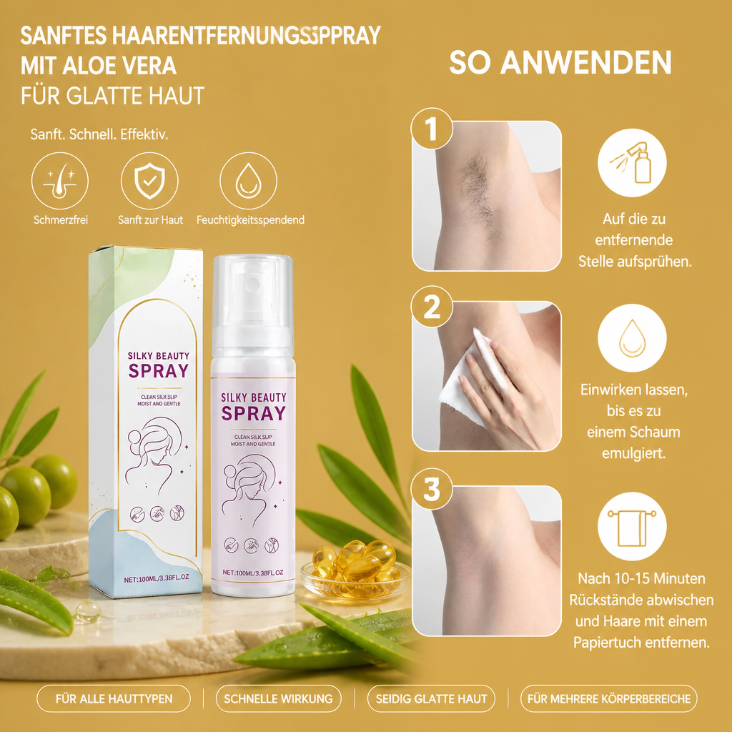 Sanftes Haarentfernungsspray Mit Aloe Vera Für Glatte Haut
