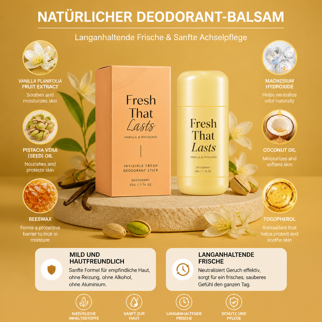 Natürliches Deodorant-Balsam – Langanhaltende Frische & Sanfte Achselpflege