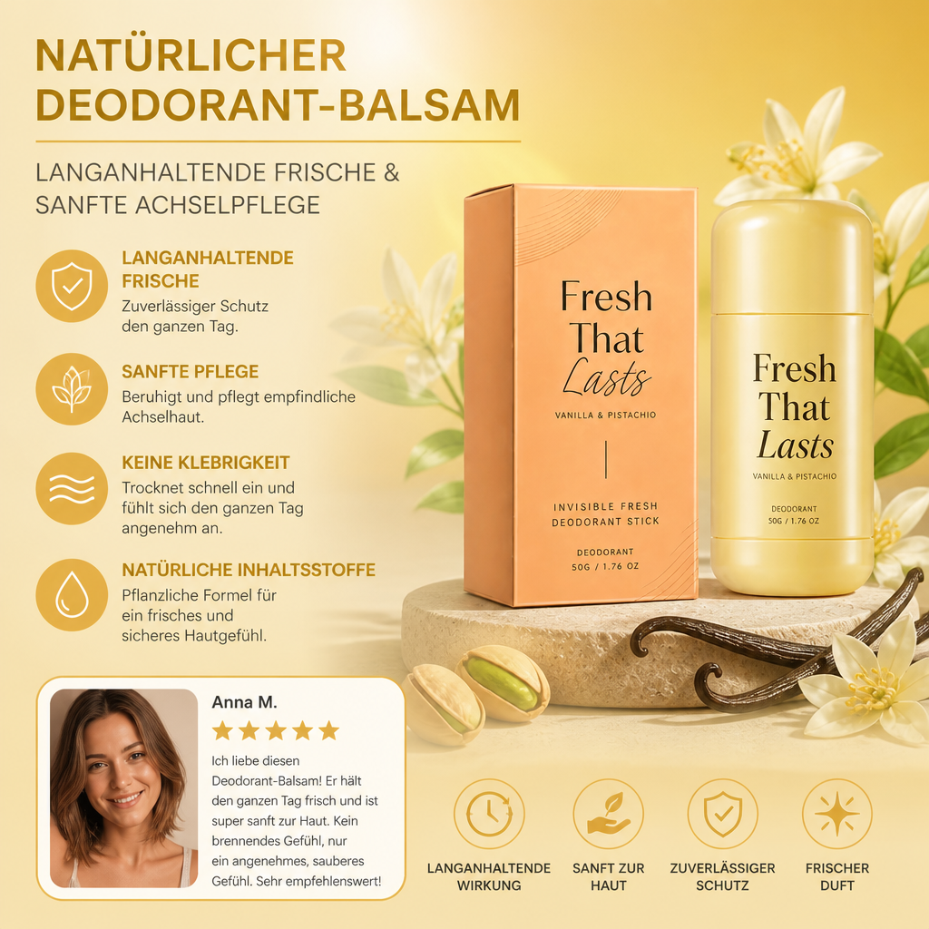 Natürliches Deodorant-Balsam – Langanhaltende Frische & Sanfte Achselpflege