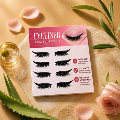 Glitzernde Winged-Eyeliner-Sticker – Einfacher Funkelnder Akzent Für Das Augen-Make-up