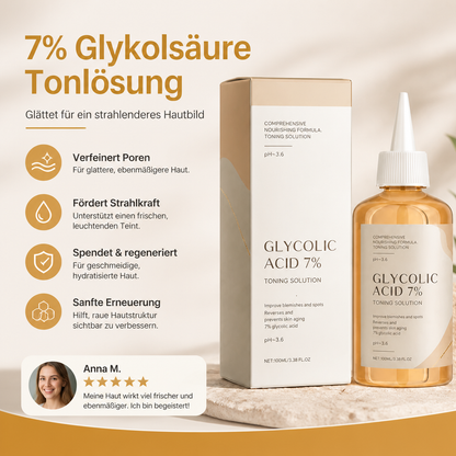 7%ige Glykolsäure-Toning-Lösung – Glättet für ein strahlenderes Hautbild