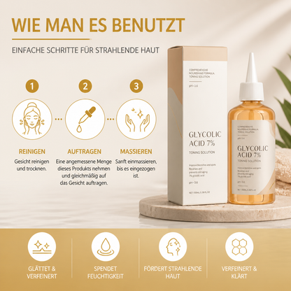 7%ige Glykolsäure-Toning-Lösung – Glättet für ein strahlenderes Hautbild