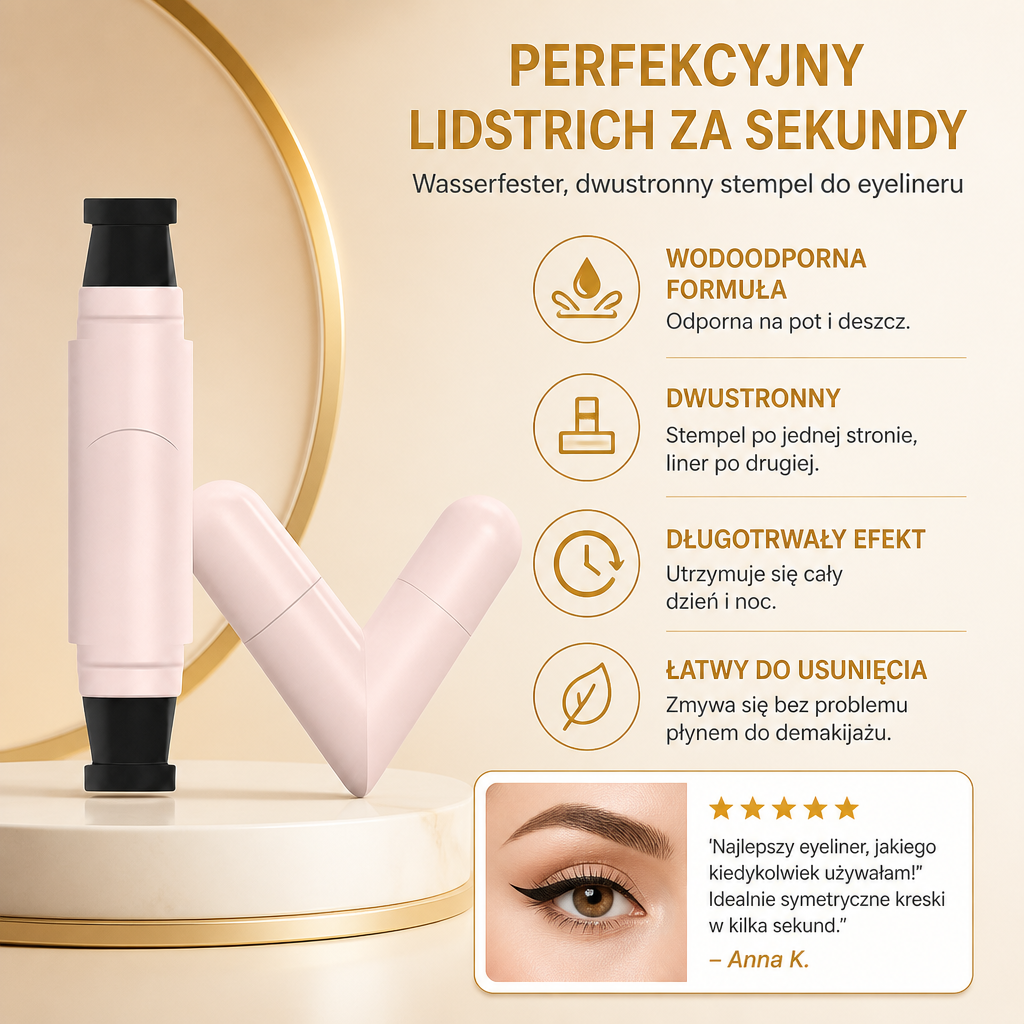 Wasserfester doppelseitiger Eyeliner-Stempel für perfekt symmetrische Lidstriche