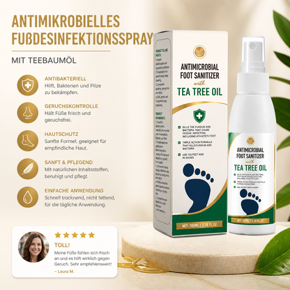 Antimikrobielles Fußdesinfektionsspray mit Teebaumöl – Kontrolle von Fußpilz und Geruch