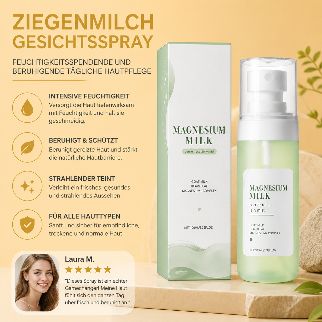 Ziegenmilch-Gesichtsspray – Feuchtigkeitsspendende und beruhigende tägliche Hautpflege
