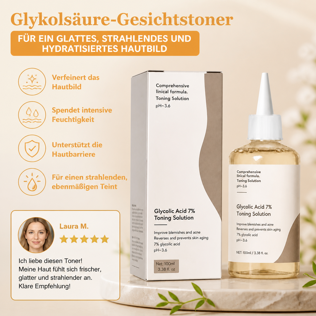 Glykolsäure-Gesichtstoner – Für ein glattes, strahlendes und hydratisiertes Hautbild