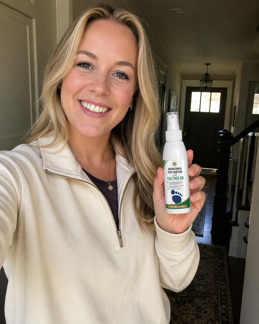 Deutsche Beauty Fußspray Anwendung im Alltag
