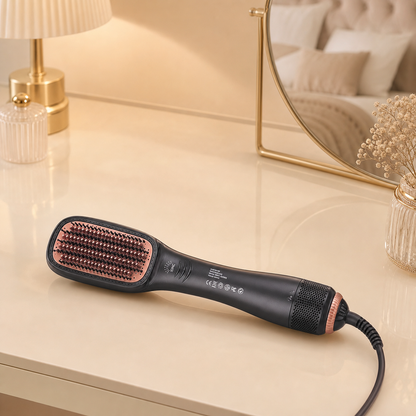 One-Step-Haartrockner und Stylingbürste für salonfähig glattes und gerades Haar