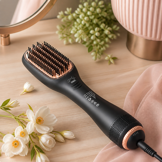 One-Step-Haartrockner und Stylingbürste für salonfähig glattes und gerades Haar