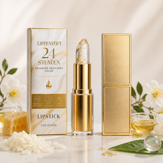 Transferfester Farbverändernder Lippenbalsam mit Hyaluronsäure & Gold